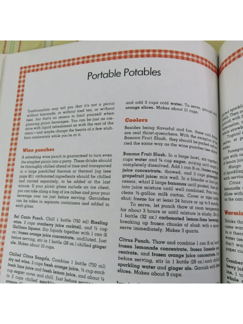 Sunset Picnics & Tailgate Parties Cook Book 1982 Paperback Sandwiches Salads